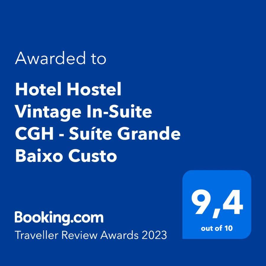 Cama Queen Mega Suite - 10 Min Metro E Aeroporto Cgh 圣保罗 外观 照片